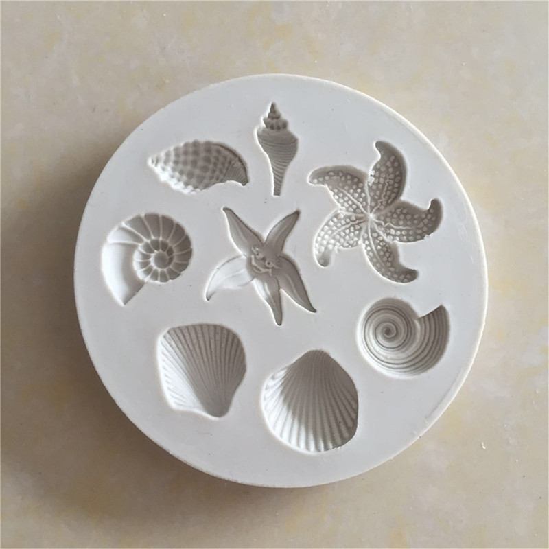 Silicone Mold Ocean - 新しい【海洋生物の貝殻チョコレートケーキシリコンモールドキッチンツール】 】