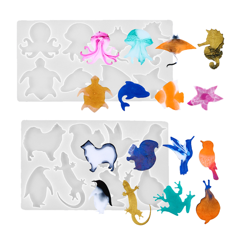 Silicone Mold Ocean - 動物のデザインのシリコンジュエリーペンダント,金,エポキシ樹脂,手作りの工芸品,ジュエリー作り
