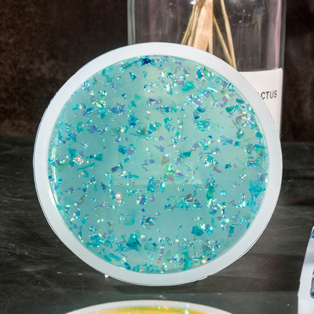 Resin Art Coasters - 手作りペンダント瑪瑙流体アートシリコンラウンドコースターモールドエポキシ樹脂鋳造モールドジュエリー製作モールド