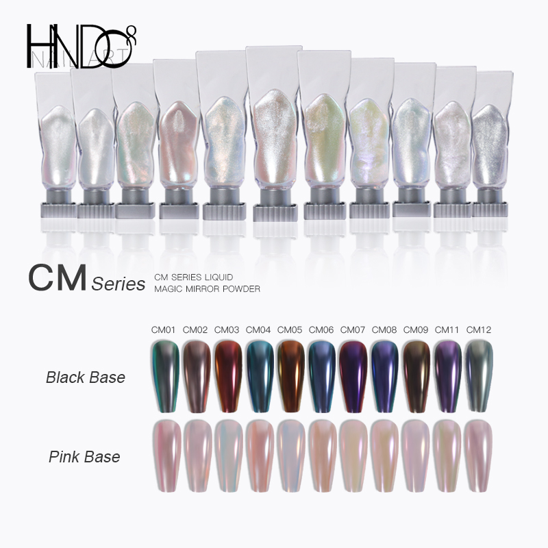 Pearl Powder Resin - HNDO 11 色オーロラ液体クロームパウダーミラー効果プロのネイルアートマニキュア月光グリッター顔料 CM シリーズ