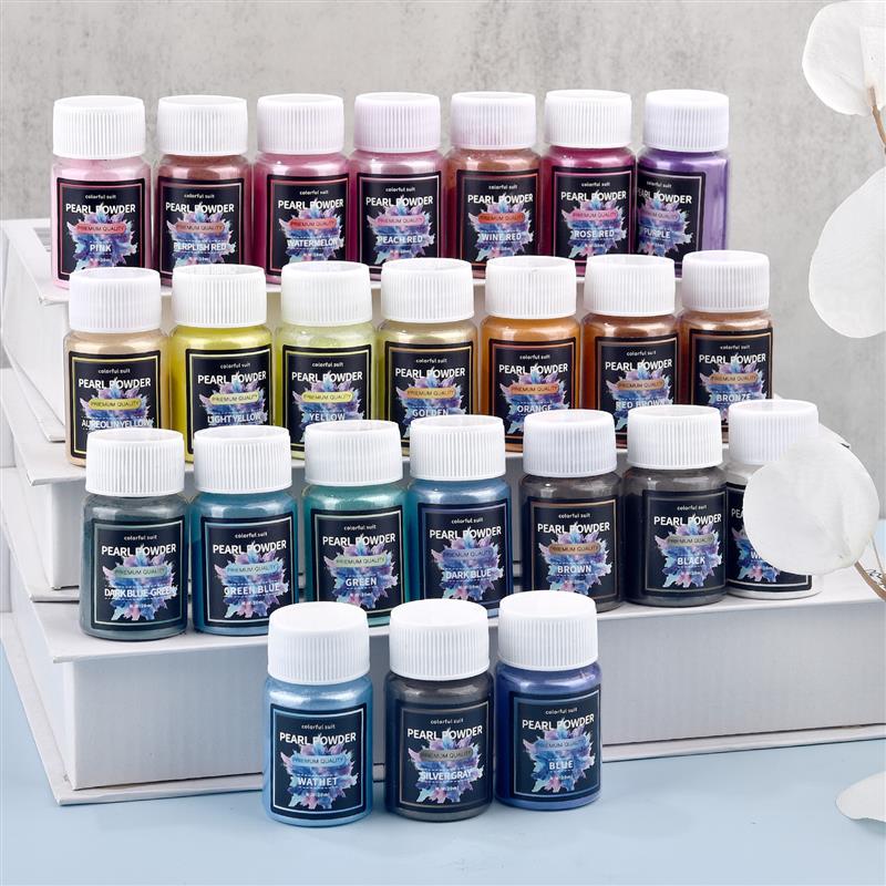 エポキシ樹脂染料顔料ミカビーズパウダー,ジュエリー作り用のエ - Pearl Powder Resin のレビューと価格