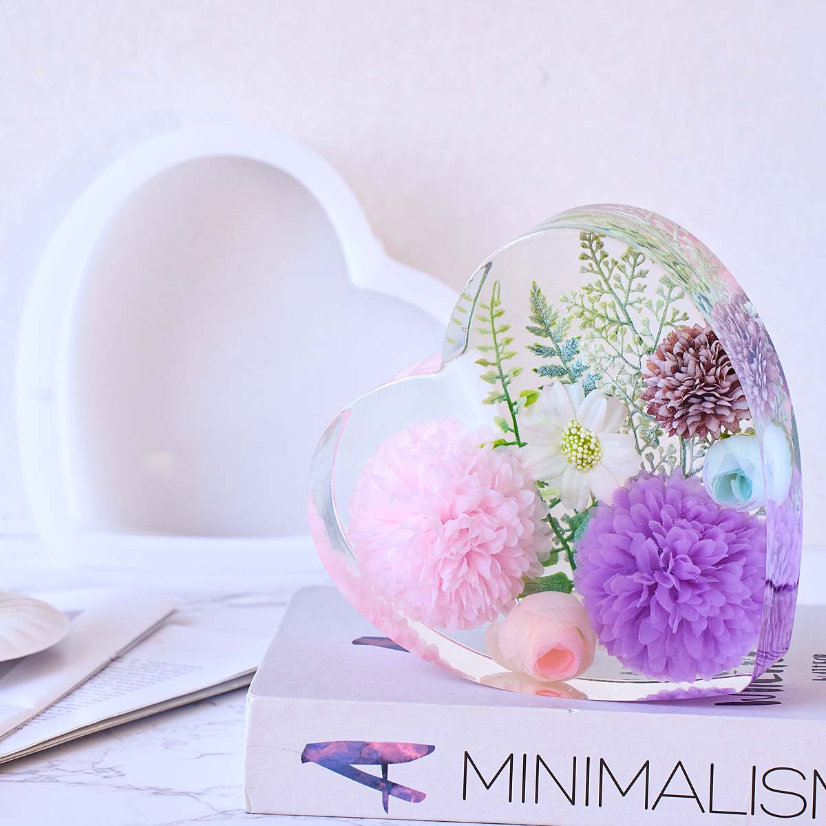 大型愛シリコンモールド DIY ハート六角形エポキシ樹脂モー - Resin Art Kit With Molds のレビューと価格