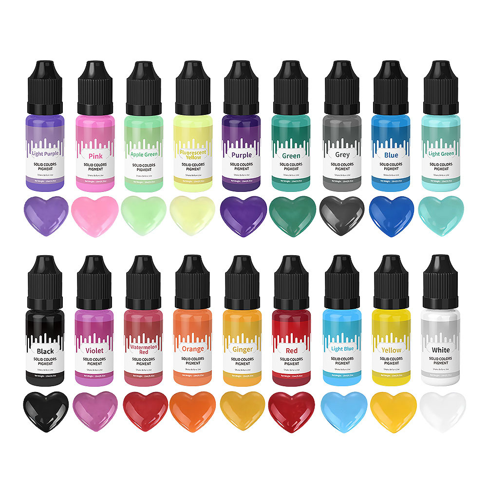 18 色 10 ミリリットルマカロン固体パステルカラー樹脂顔 - Resin Dye Opaque のレビューと価格