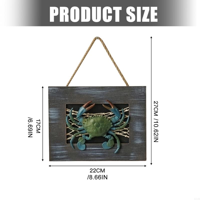 木製航海装飾 ロブスター/カニ 壁装飾 航海 沿岸テーマ ウ - Resin Art Beach Theme のレビューと価格