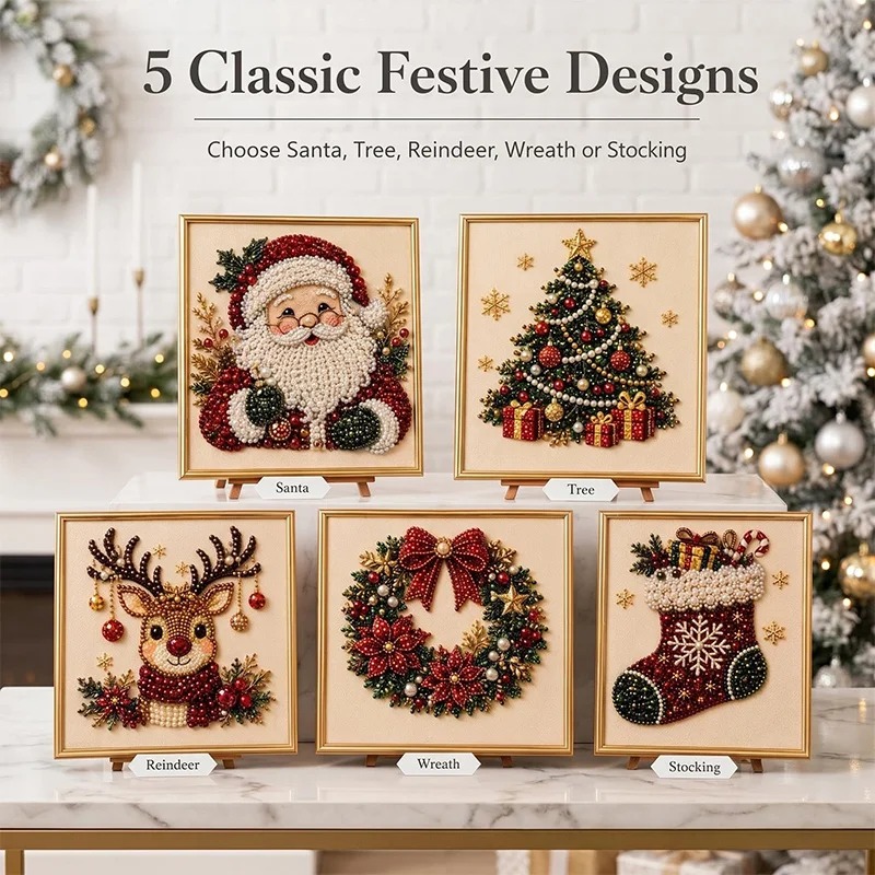 クリスマスパールダイヤモンドペインティングアートセット（フレ - Resin Art For Beginners のレビューと価格