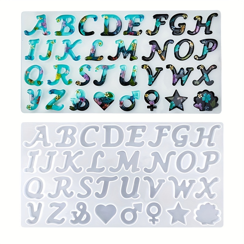 樹脂鋳造型 Aスタイルミラー 26文字英語アルファベット＋6 - Resin Art Kit With Molds のレビューと価格