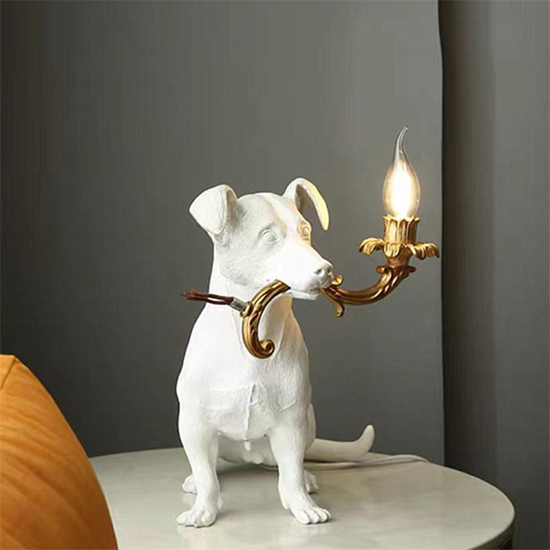 樹脂製犬型テーブルライト、ジョビーテーブルランプ、リビングル - Resin Art On Floor のレビューと価格