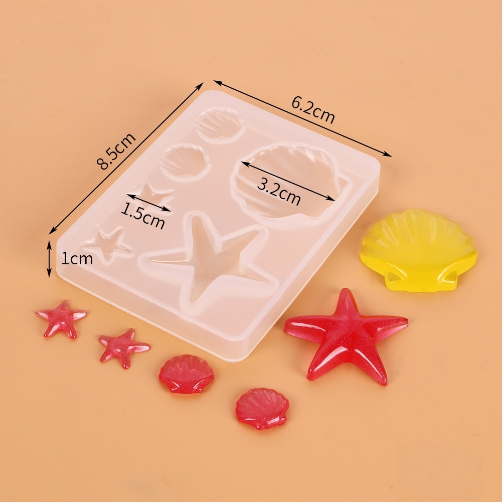 DIY 海洋テーマクリスタルエポキシ樹脂シェルジュエリーペン - Silicone Mold Ocean のレビューと価格