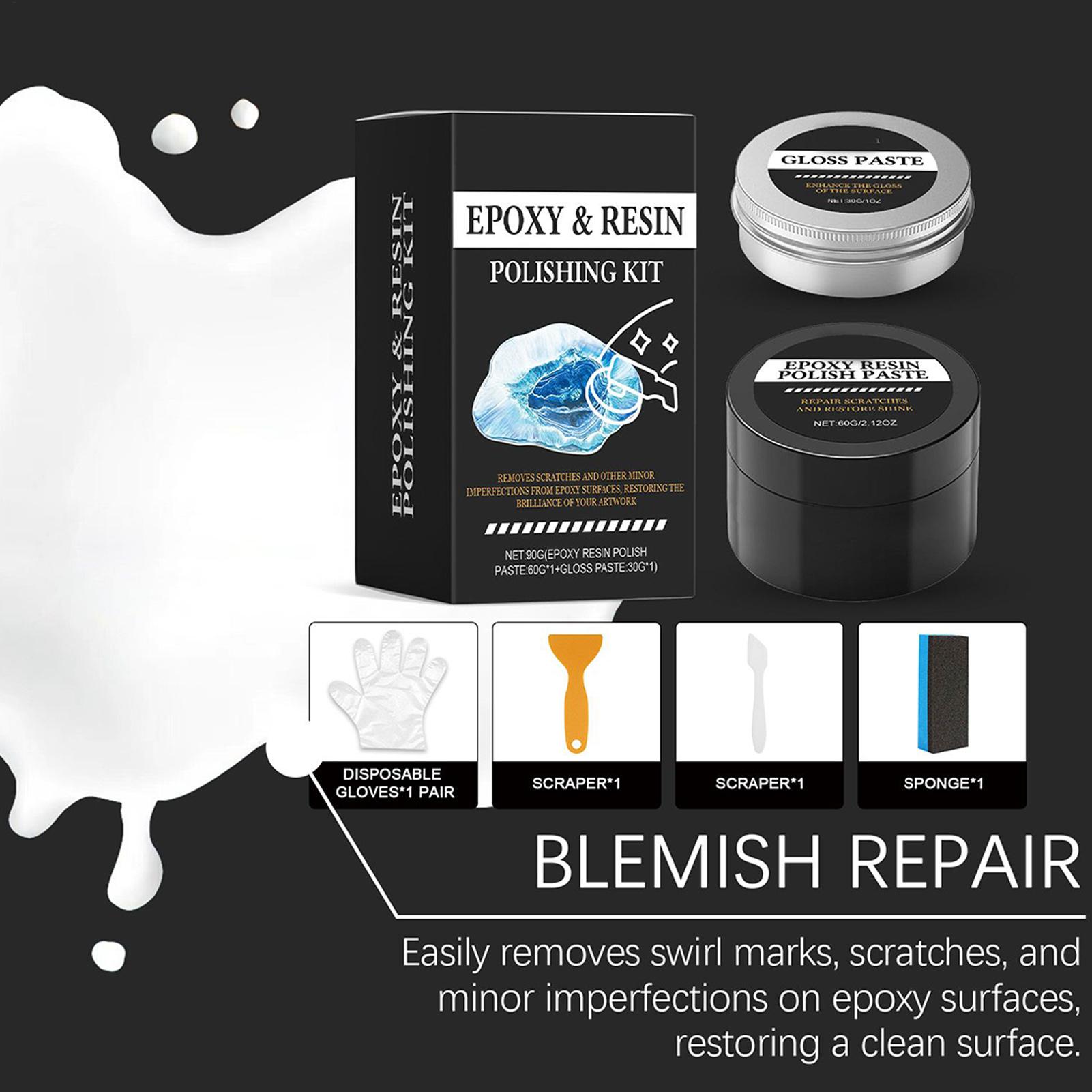 エポキシ樹脂研磨キット - 光沢を回復するクリーミーな傷除去 - Resin Art For Beginners のレビューと価格