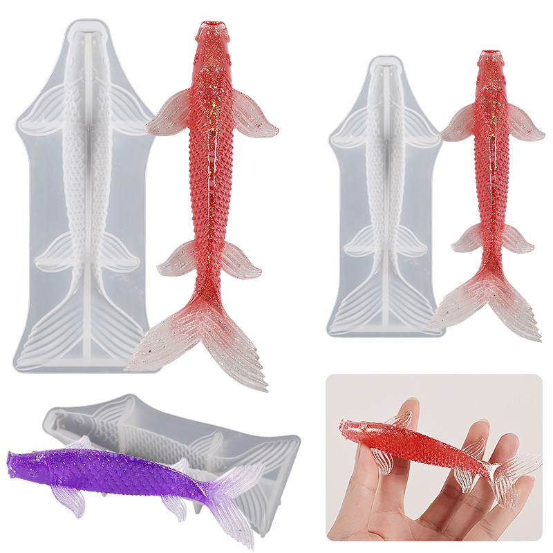 3D 鯉の形をしたエポキシ樹脂型海洋動物鯉タコエポキシ鋳造シ - Silicone Mold Ocean のレビューと価格