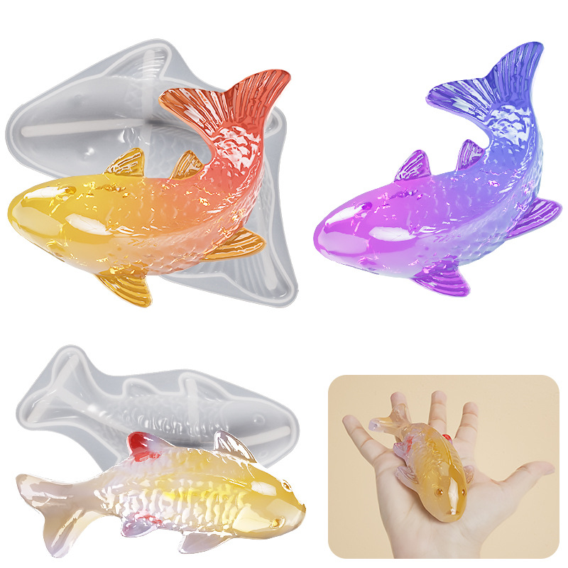 3D 鯉の形をしたエポキシ樹脂型海洋動物鯉タコエポキシ鋳造シ - Silicone Mold Ocean のレビューと価格