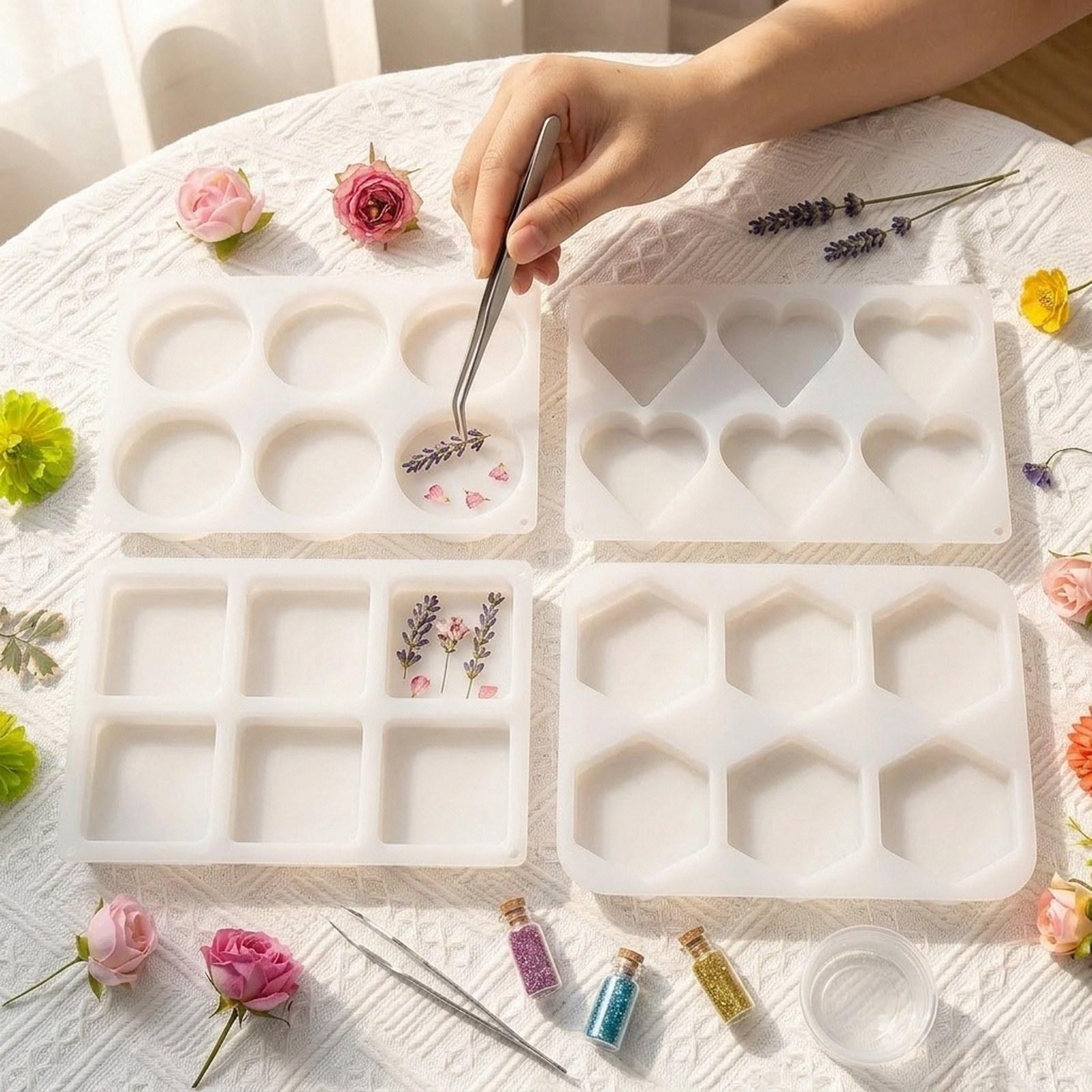 4個入り 深型レジンコースターモールド レジンエポキシDIY - Resin Art Coasters のレビューと価格