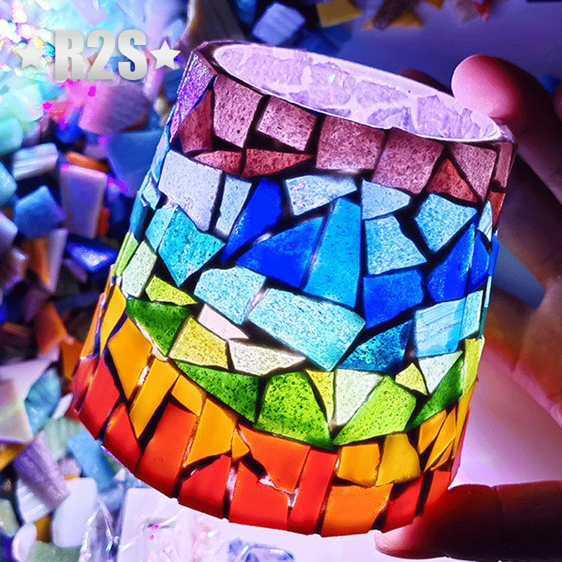 100 グラムモザイクタイルステンドグラスモザイク DIY  - Resin Art Coasters のレビューと価格