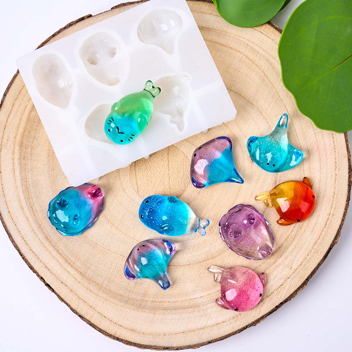 3Dヒーリング可愛いマンタ鯨シリコンモールドDIYキーホルダ - Silicone Mold Ocean のレビューと価格
