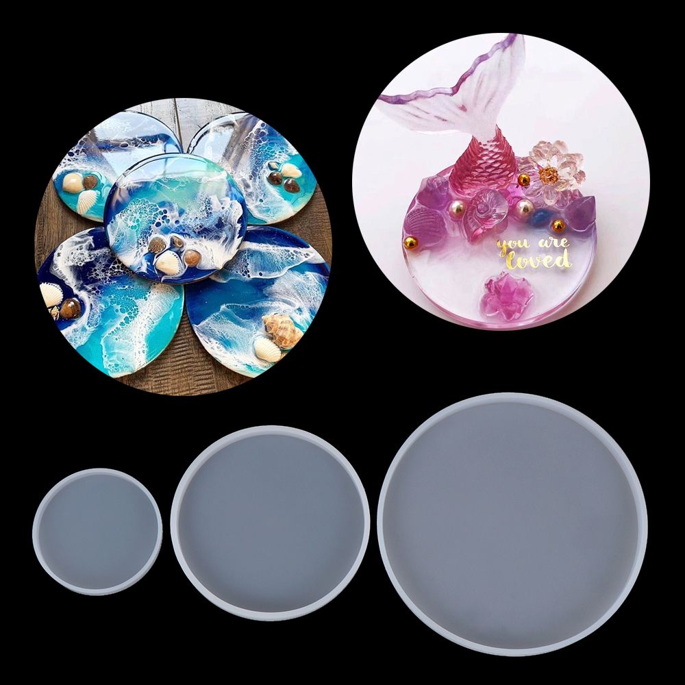 手作りペンダント瑪瑙流体アートシリコンラウンドコースターモー - Resin Art Coasters のレビューと価格