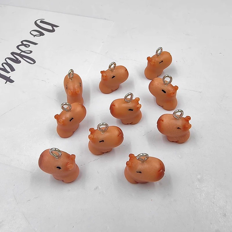 10 個のかわいい小さなカピバラチャーム、ジュエリー作成用、 - Resin Art Kits For Adults のレビューと価格
