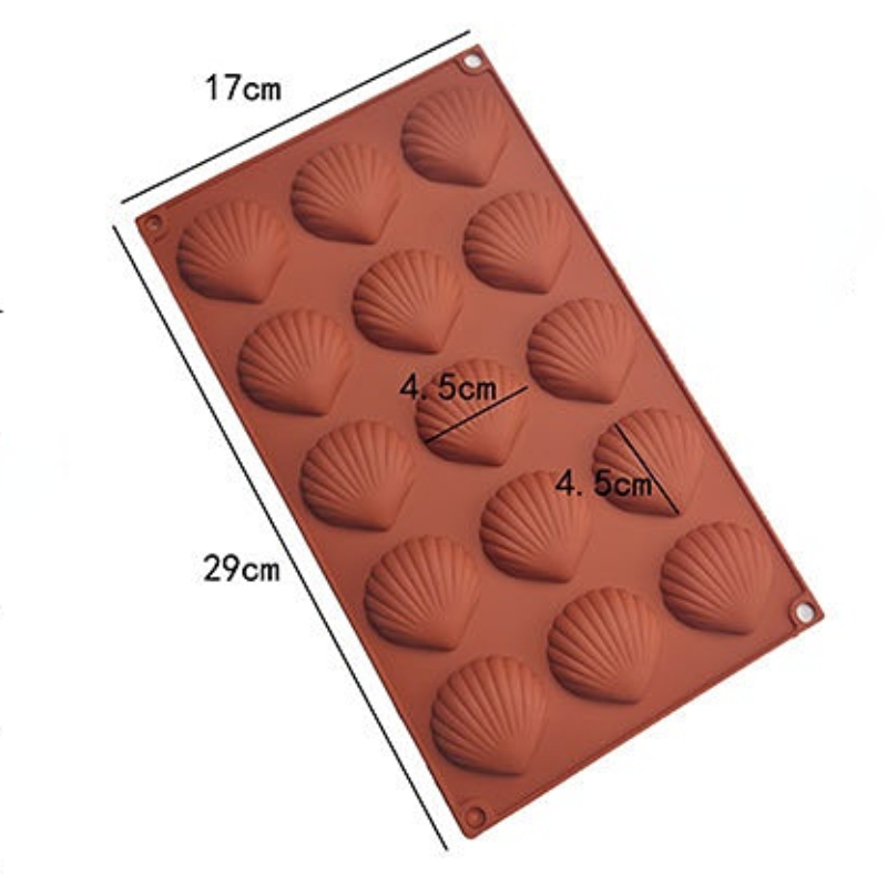 食品グレードマドレーヌケーキ型シェル型ベーキングクッキービス - Silicone Mold Ocean のレビューと価格