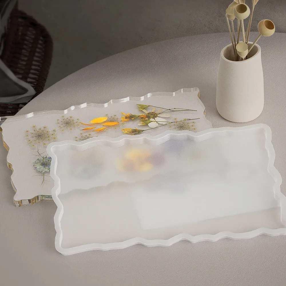 トレイエポキシ樹脂シリコンモールドDIY大型長方形ティープレ - Resin Art Coasters のレビューと価格