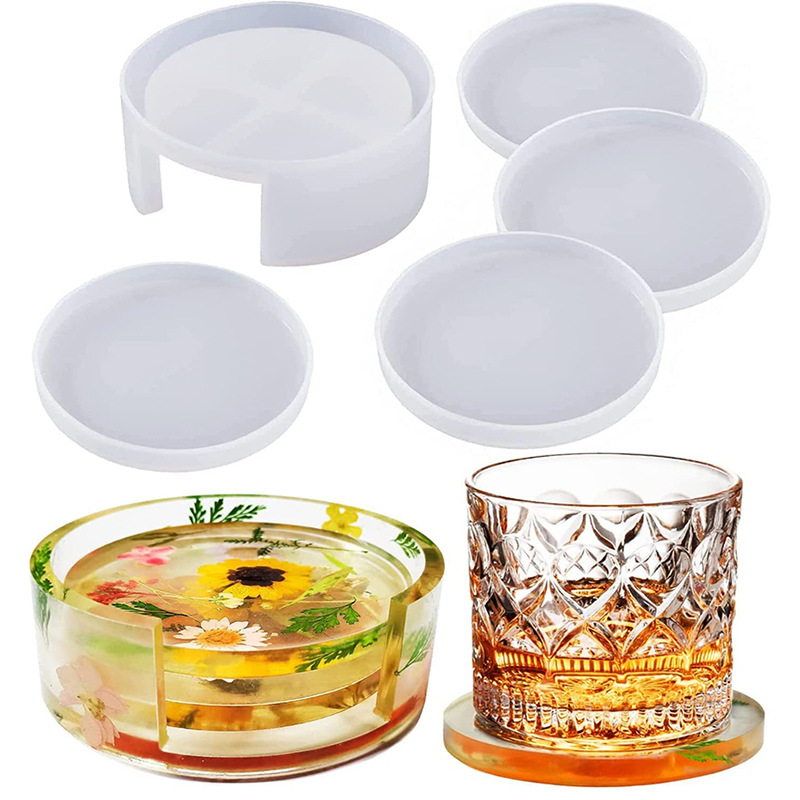 ラウンドおよびスクエアコースター,シリコン型,日曜大工,コー - Resin Art Coasters のレビューと価格