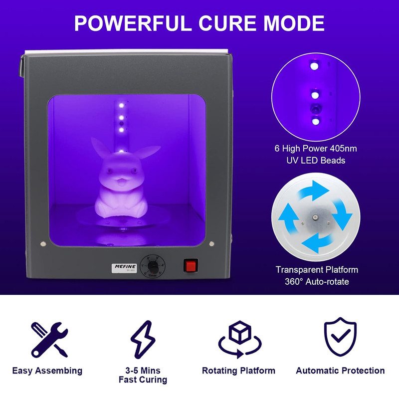 UVレジンライトボックス,電気360 ° ターンテーブル付き - Resin Art Machine のレビューと価格