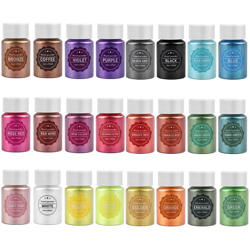 24コレクターズビーズ10g,エポキシ樹脂,染料,マニキュア - Pearl Powder Resin のレビューと価格