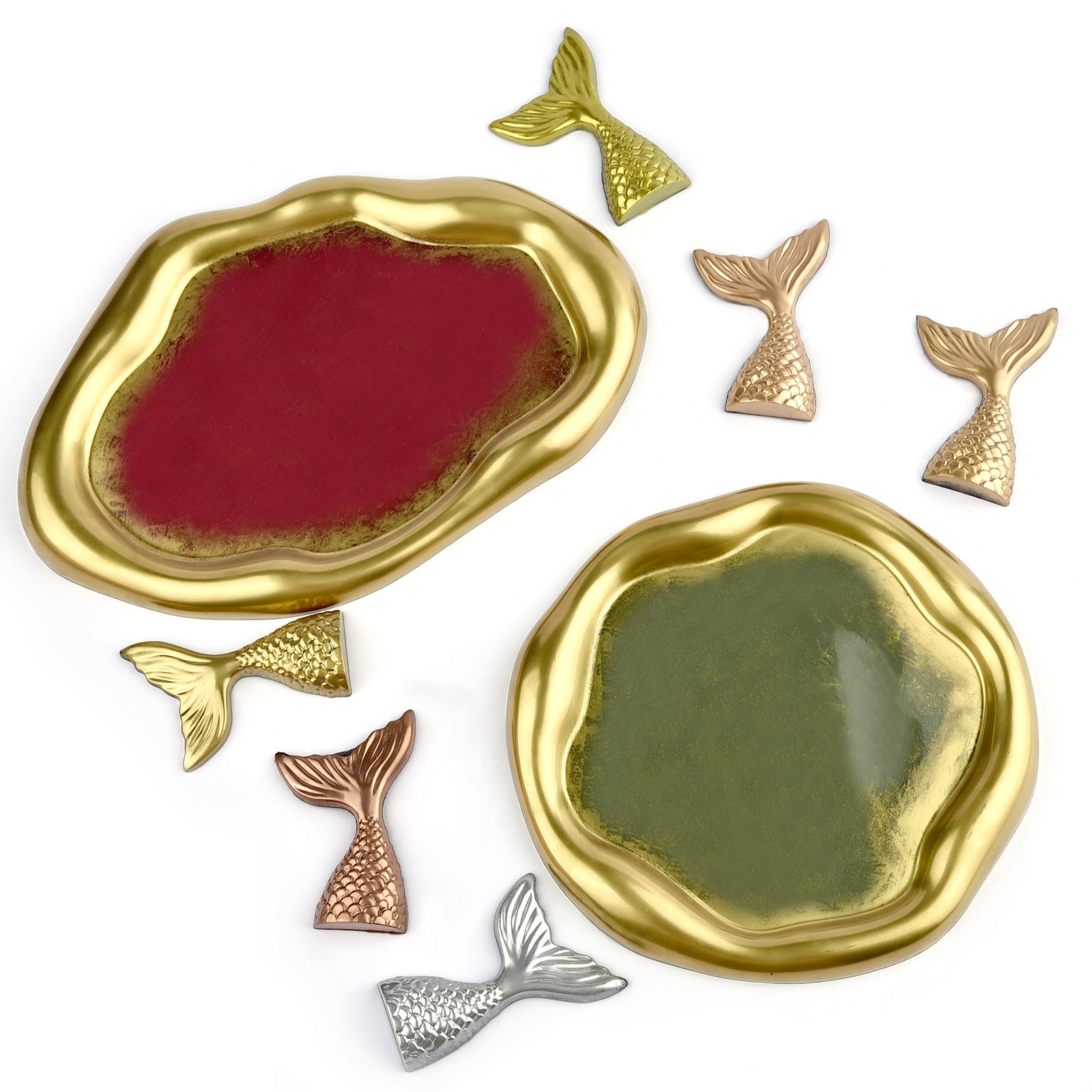 ジュエリー作り用のメタリックグリッターパウダー,金と銀の色, - Pearl Powder Resin のレビューと価格