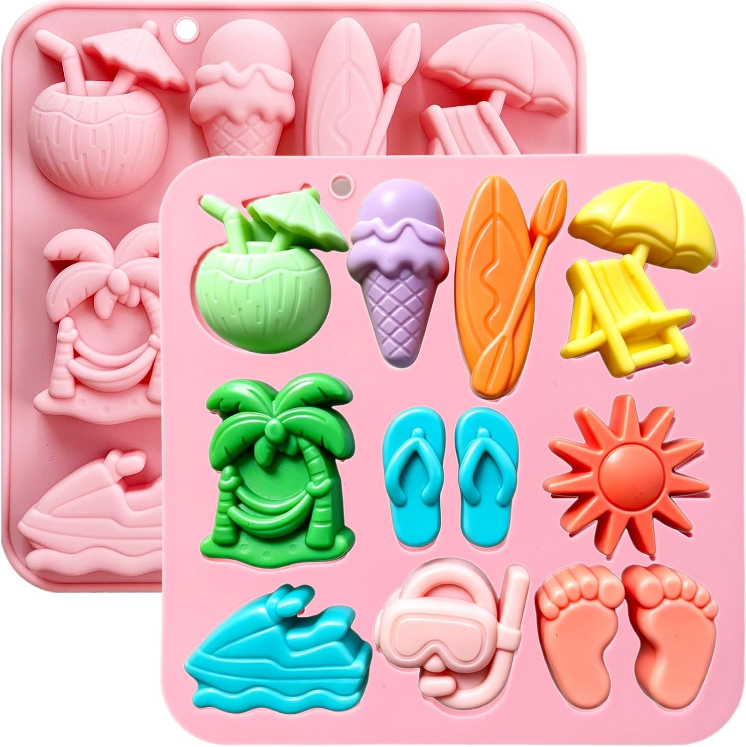 夏のビーチシリコンモールド 10個のキャビティを持つトロピカ - Resin Art Beach Theme のレビューと価格
